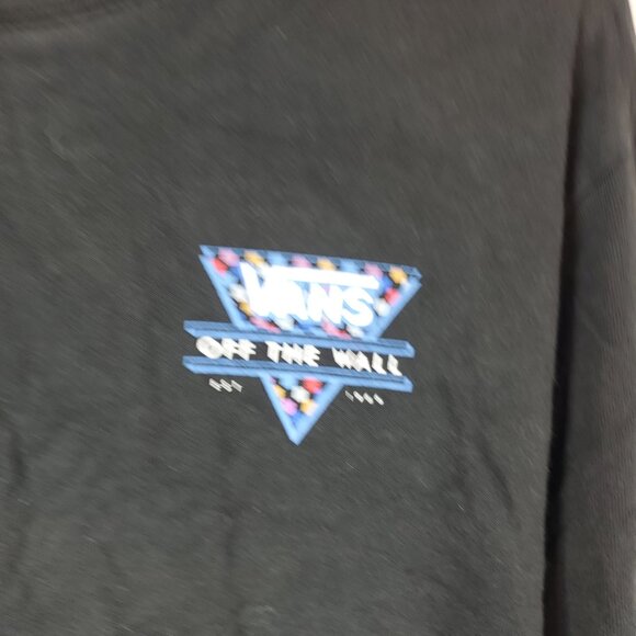 Vans Off The Wall Long Slv Black Checkered Graphic Print TShirt Sz X Large - Picture 5 of 11